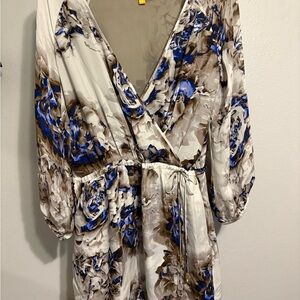 Leifsdottir Beige and Cream Dress